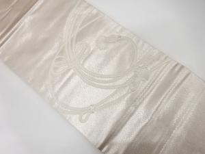 組紐模様　刺繍　名古屋帯